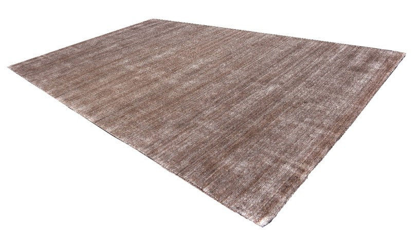 Handwoven Viscose Carpet - Brown