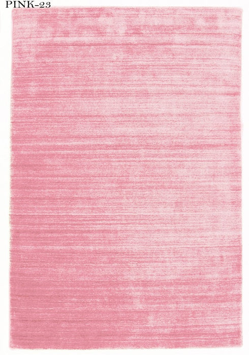 Handwoven Viscose Carpet - Pink 23