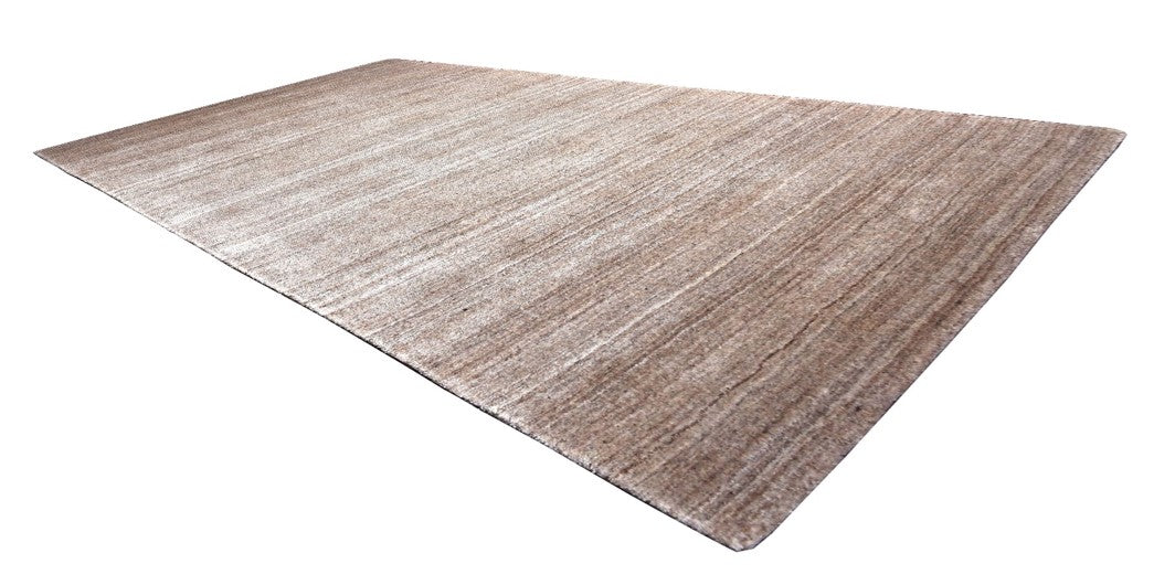 Handwoven Viscose Carpet - Light Brown 4