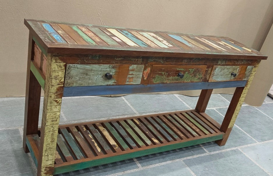 WOODEN CONSOLE TABLE  150X40X78cm
