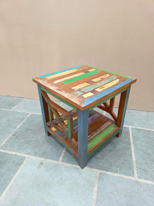 WOODEN SIDE TABLE  60X60X60cm