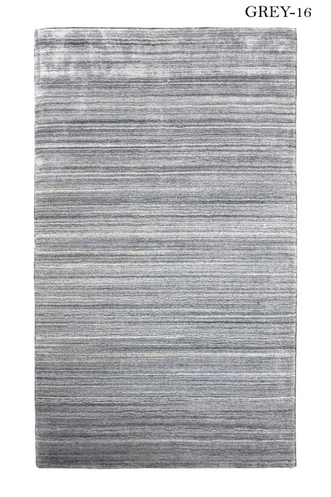Handwoven Viscose Carpet - Grey 16
